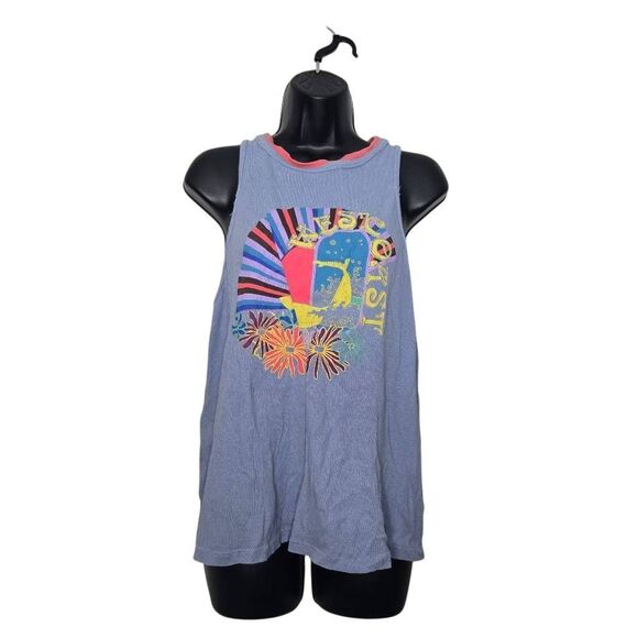 We The Free Women's Size Medium Tank West Coast Boho Festival Graphic Top - Picture 2 of 5